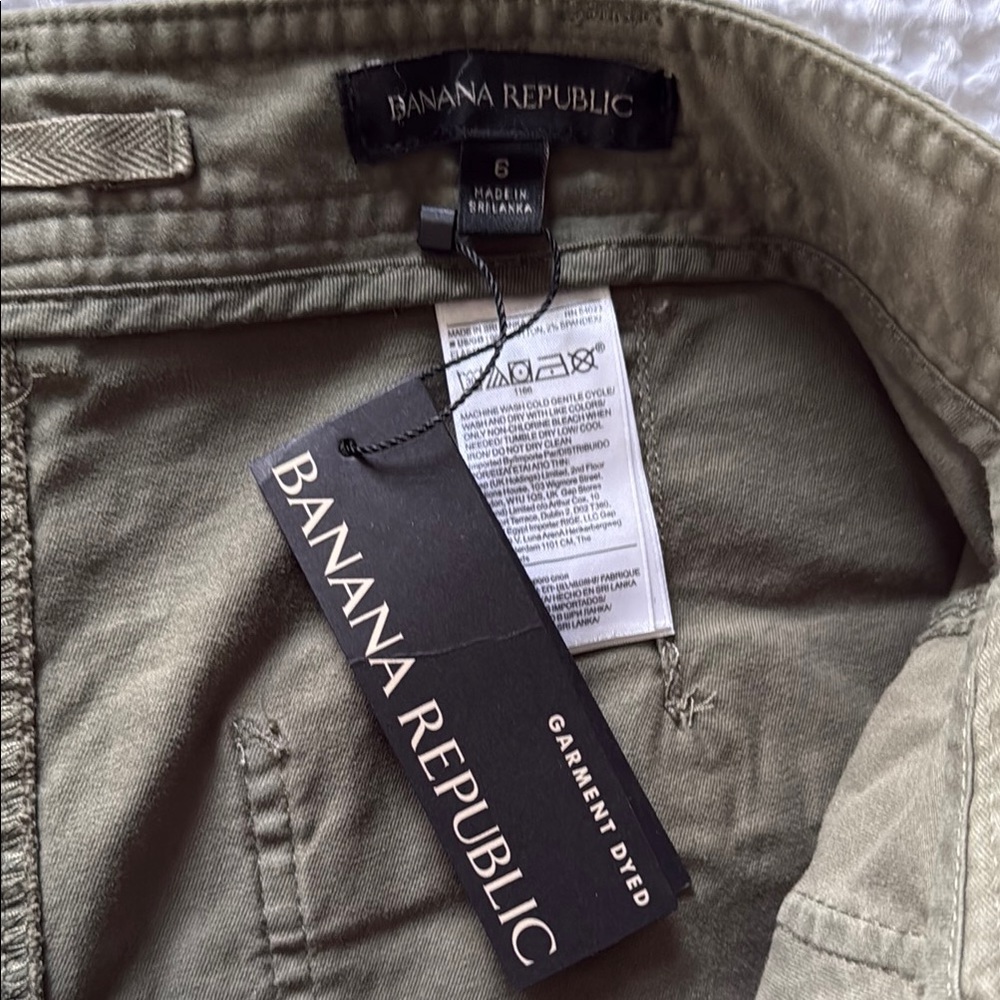 NWT Banana Republic Barrel Leg Olive Green Pants - Picture 5 of 7
